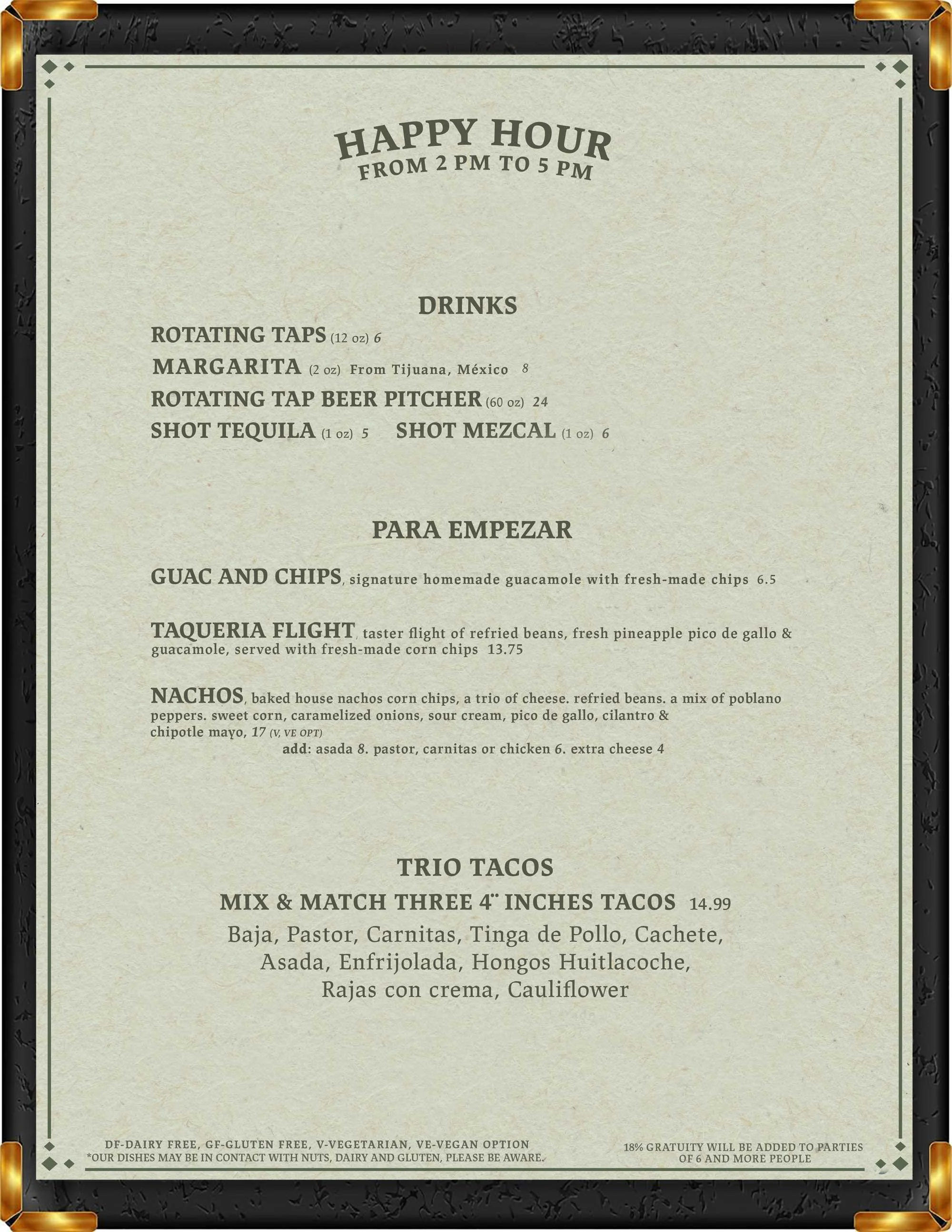 La Taqueria Pinche Taco shop Best tacos and best cocktails in