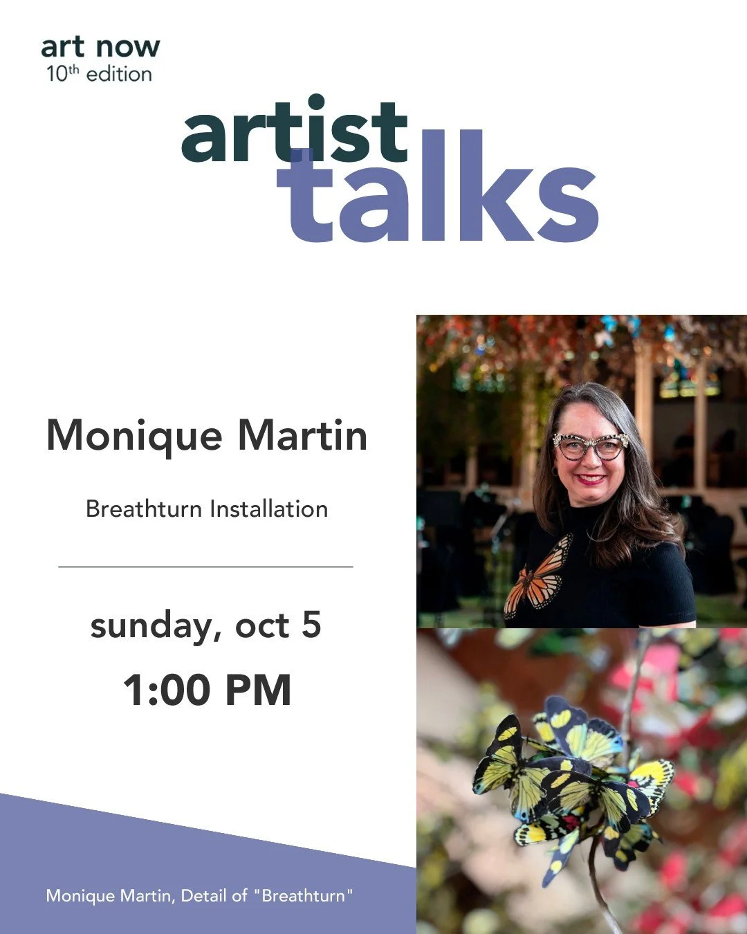 Artist Talk with Monique Martin⁠
1:00 pm - Breathturn Installation⁠
⁠
Monique Martin is an eco-conscious, internationally recognized, multi-disciplinary artist from Saskatoon with a 25-year exhibition history. She has exhibited her artwork in hundred