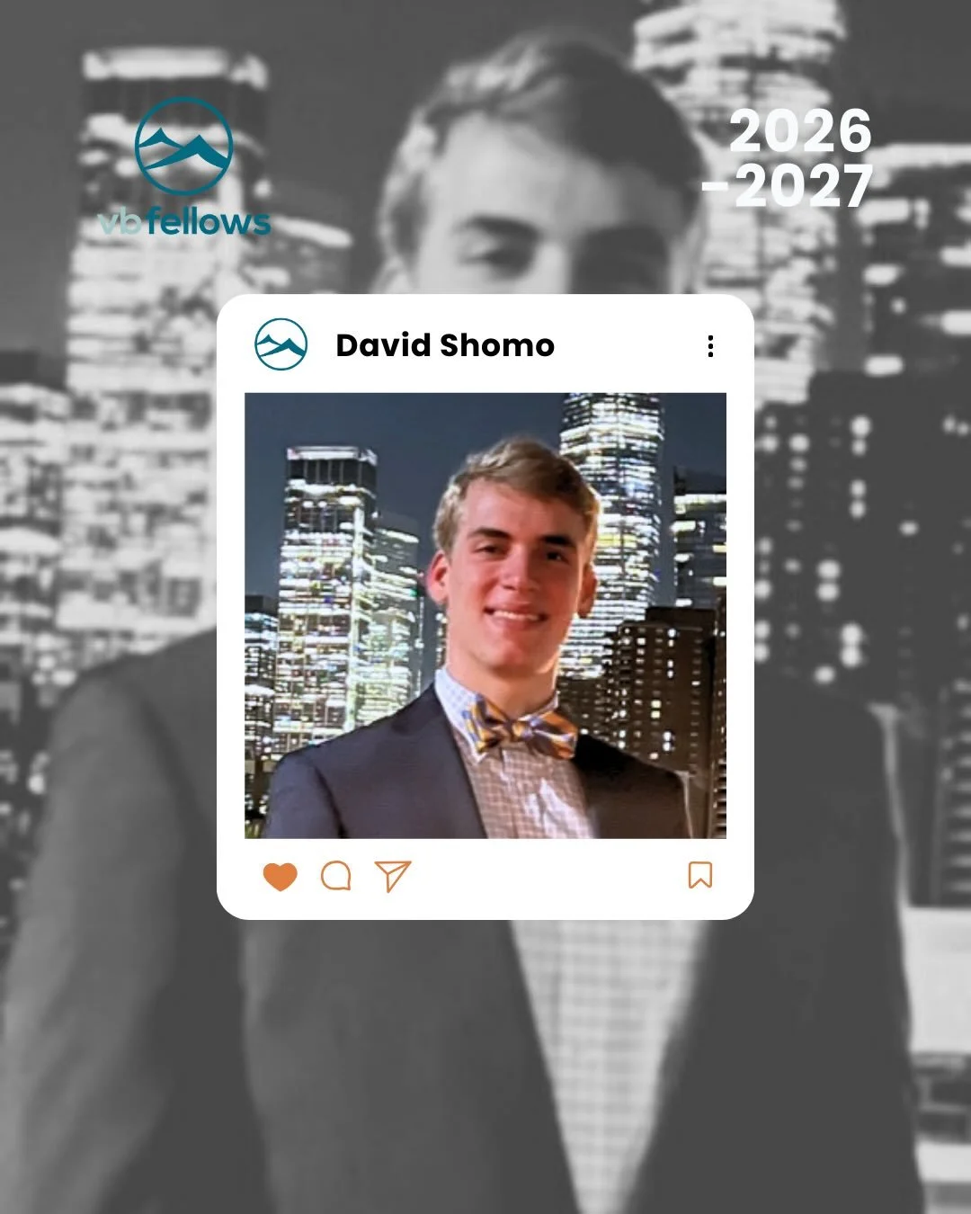 The JMU to VB Fellows pipeline continues to deliver🤝 Welcome to the class of '26-'27, David Shomo! 

School: James Madison University&nbsp;🟡🟣

Degree: B. B. A. in Finance🏦

Walk up song: Ain't Much&nbsp;Left of Me - Blackberry Smoke&nbsp;🎤

Fun 