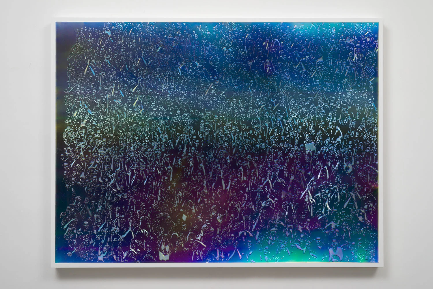 LCD 70.1 2015 plastic resin on plastic with polarization lenses in LED lightbox frame 42 ¾ x 56 ¼ x 2 ¾ inches