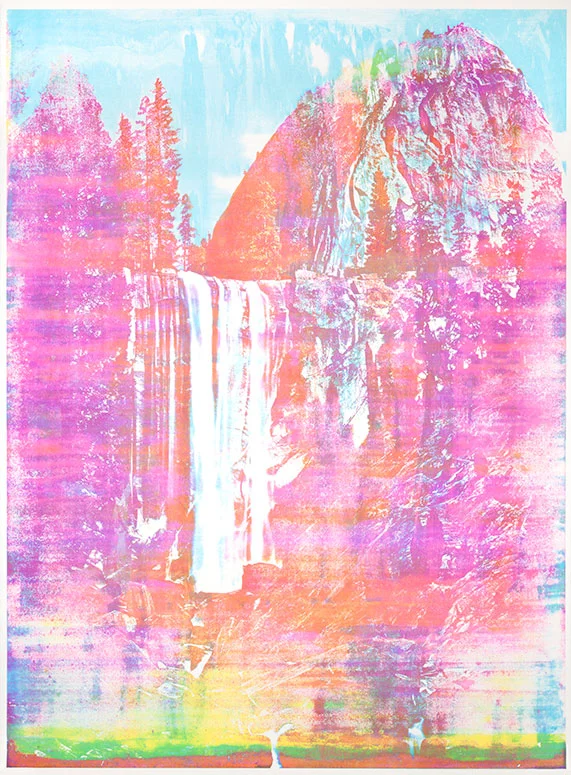 Frosting 3 2012 multi layer silkscreen with frosting on paper 40 x 30 inches