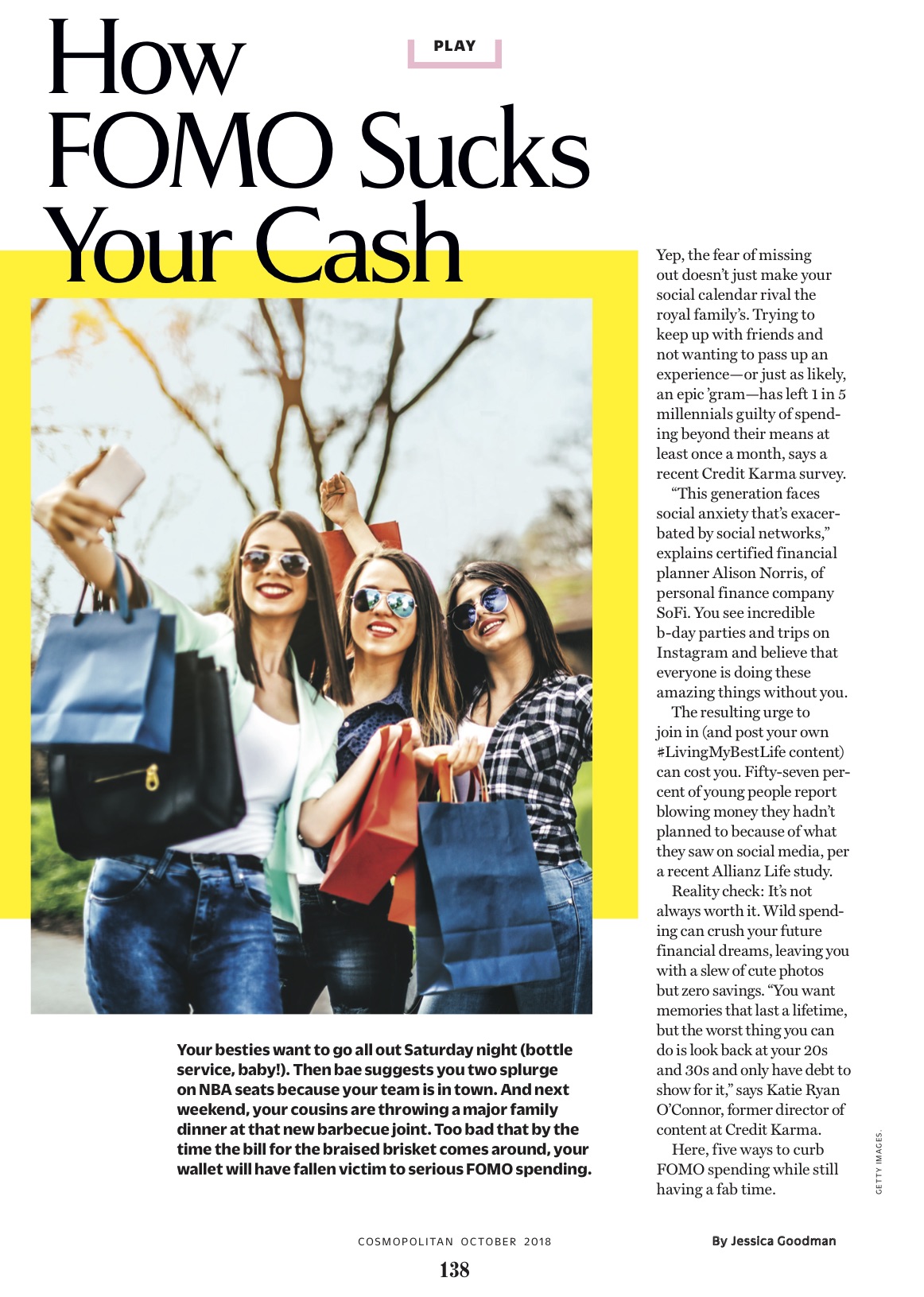 Cosmopolitan: How FOMO Sucks Your Cash