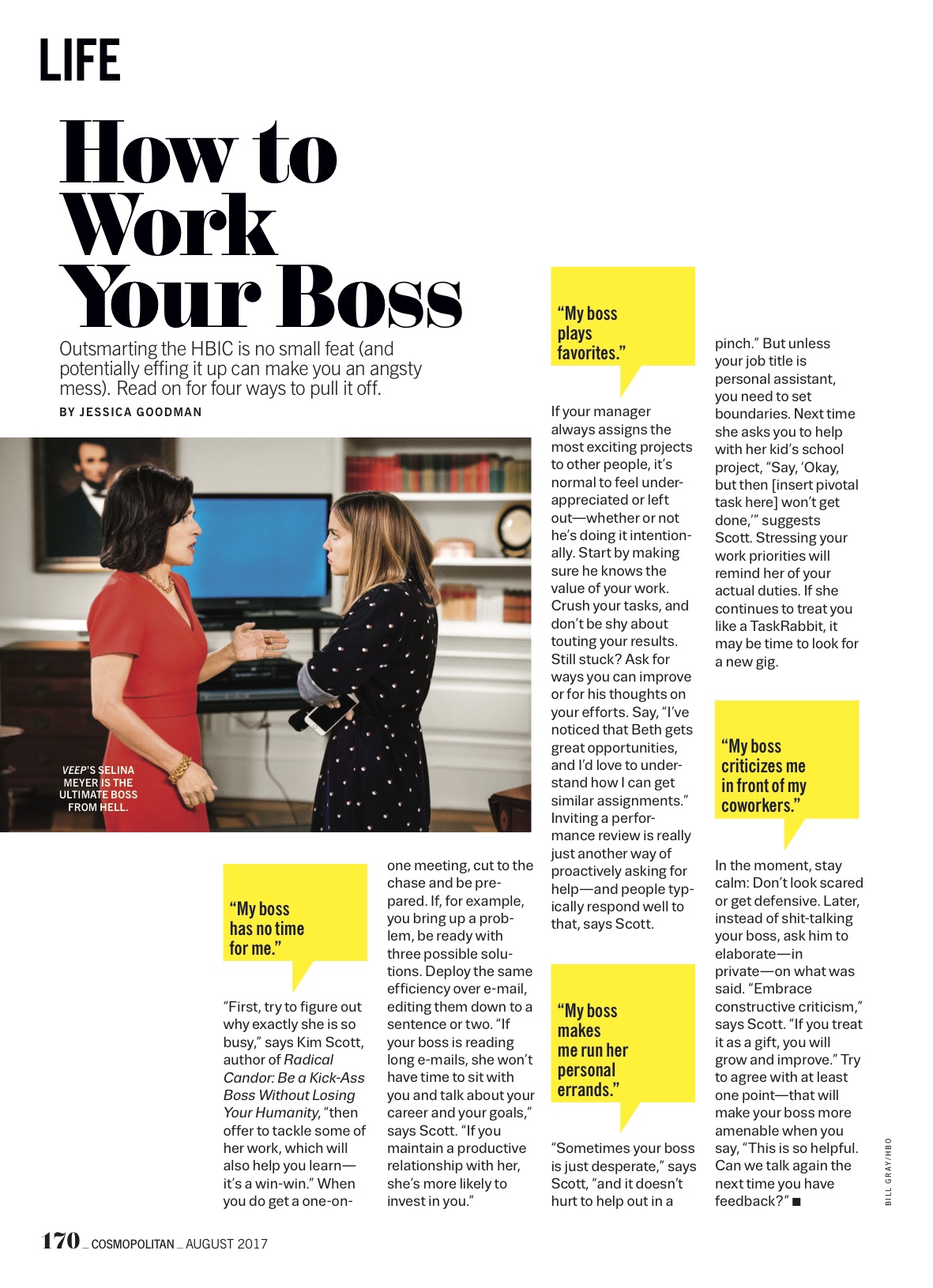 Cosmopolitan: How to Work Your Boss