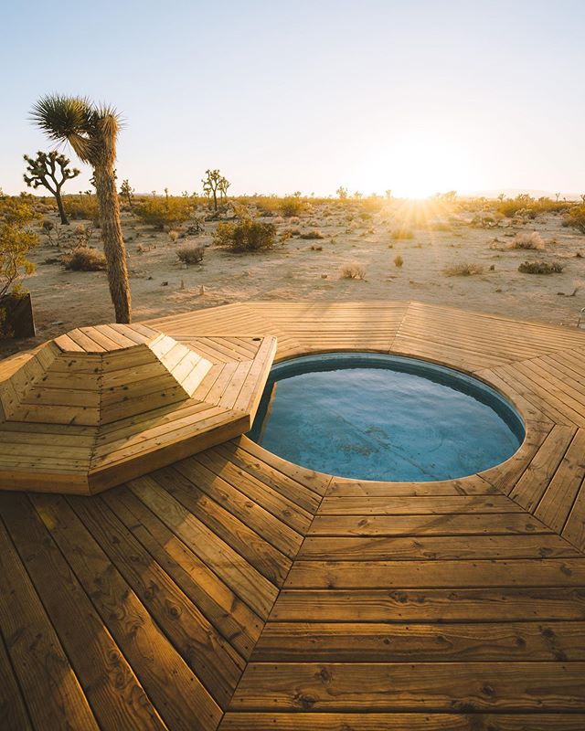 As the earth warms and spring nears, our outdoor desert pool will be opening this week🌵💦 📷 @chrisroams