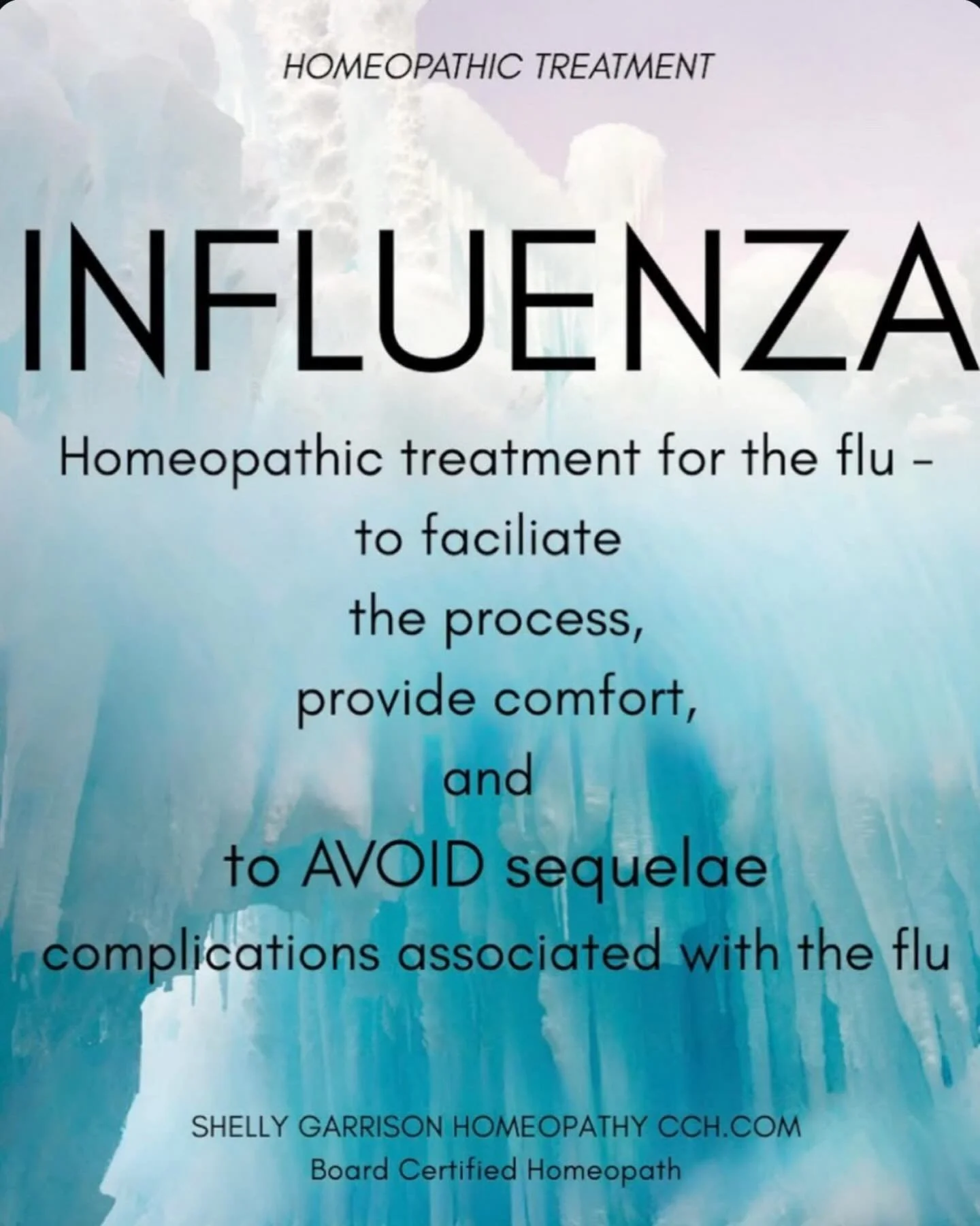The correct homeopathic remedy given can help the patient resolve a case of influenza more rapidly than seems credible.

.

During the 1918 influenza epidemic, homeopaths reported fantastic results with almost no deaths occurring in patients receivin