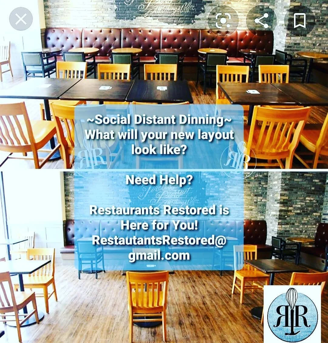~Socially Distant Dining~
Have you made changes to your dining room?
Need Help Navigating  Your Brand? We are here to help! 
#restrauntsrestored #restaurantscanbesuccessful #newnormal #virtualconsulting #drivechange #leadtheway #sustainable #foodsfut
