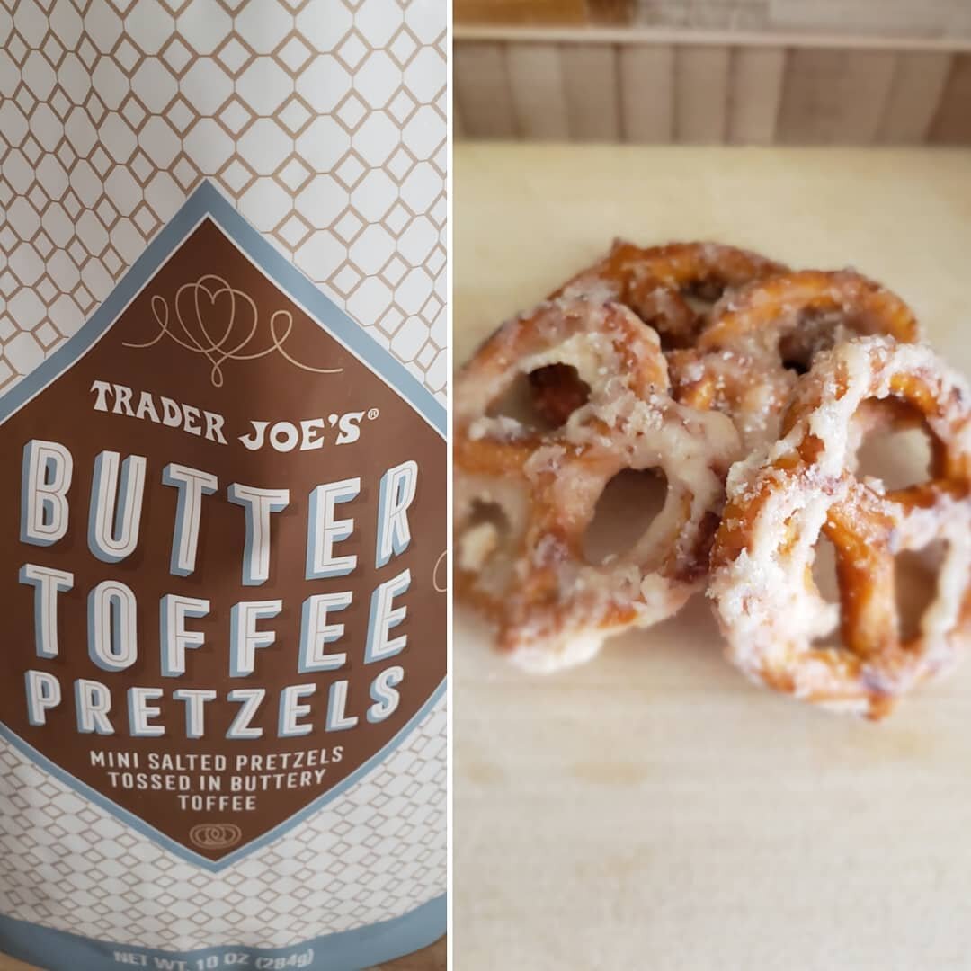 Sweet Treats from @traderjoes
#buttertoffeepretzel #buttery #sweet #salty #crunchy #goodness a perfect fall treat!