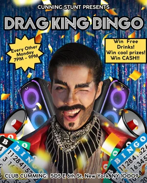 Drag King Bingo with Cunning Stunt at Club Cumming