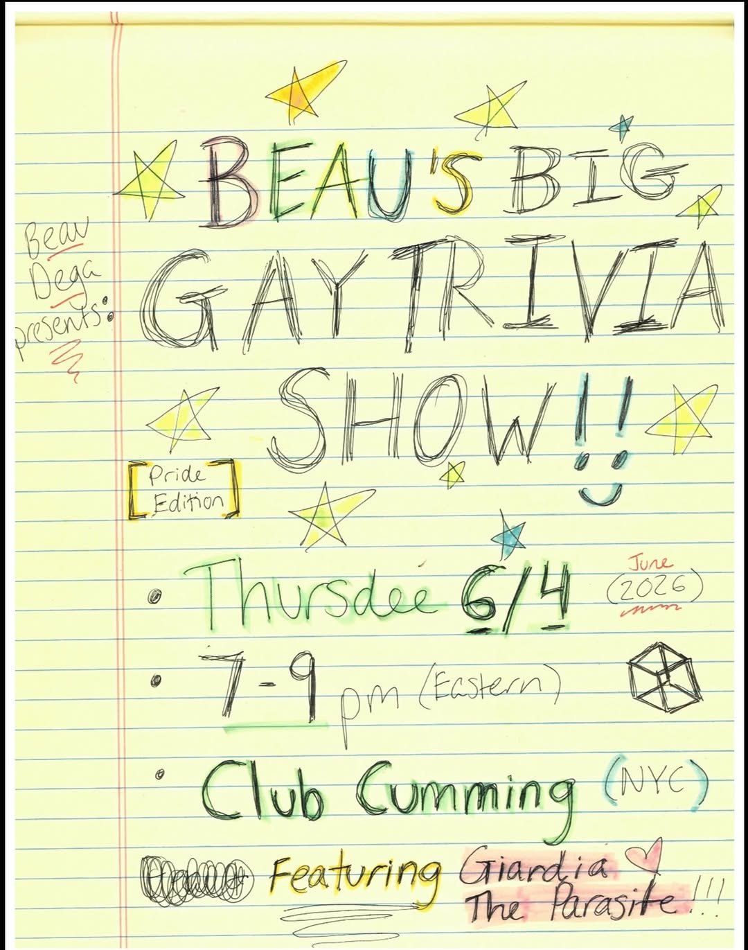 Beau's Big Gay PRIDE Trivia Show