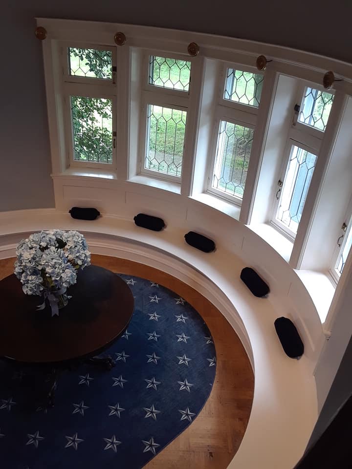 Looking from landing on front staircase.