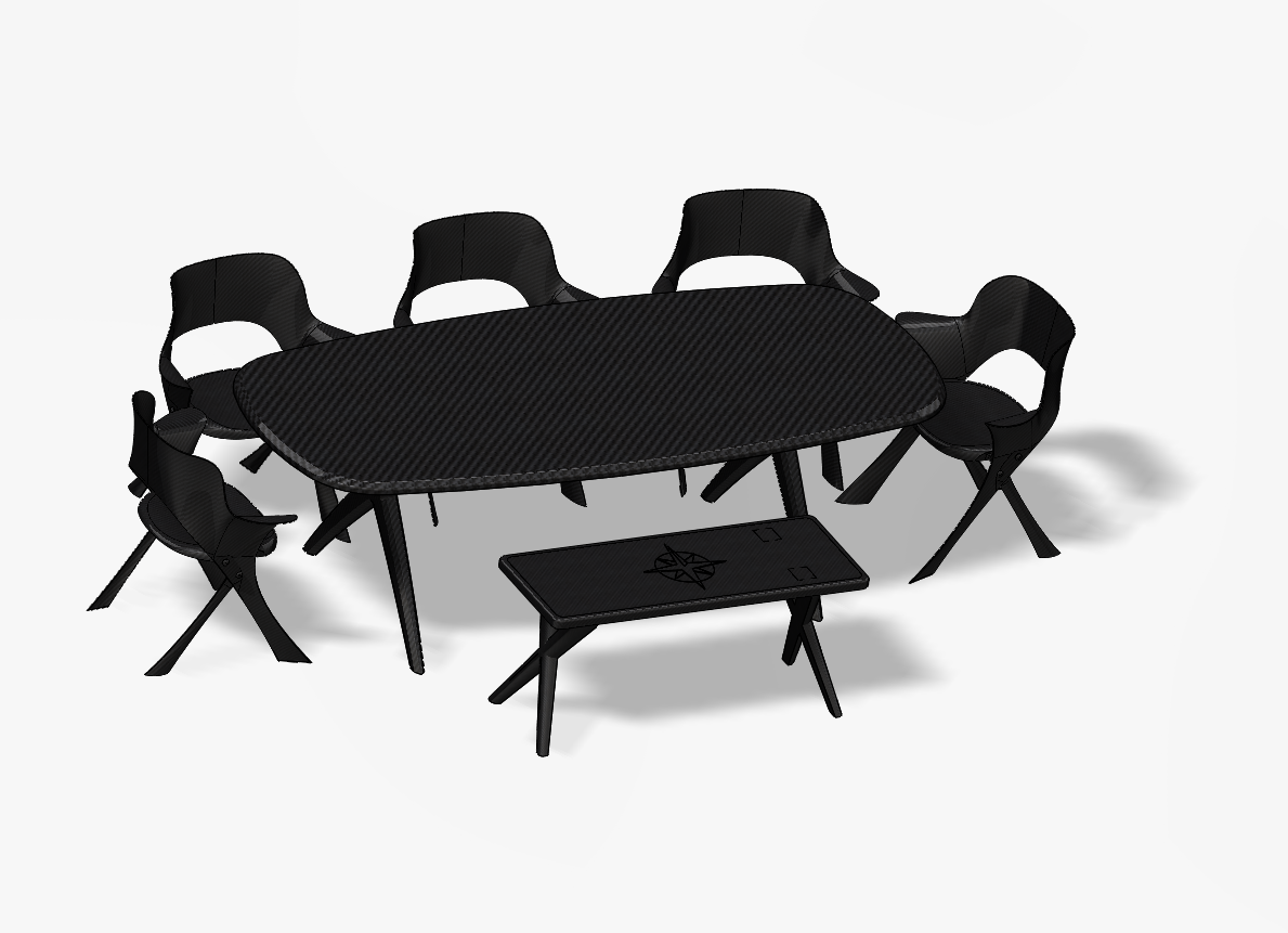 Clear Carbon Interiors_Folding Chair & Table & Bench.PNG