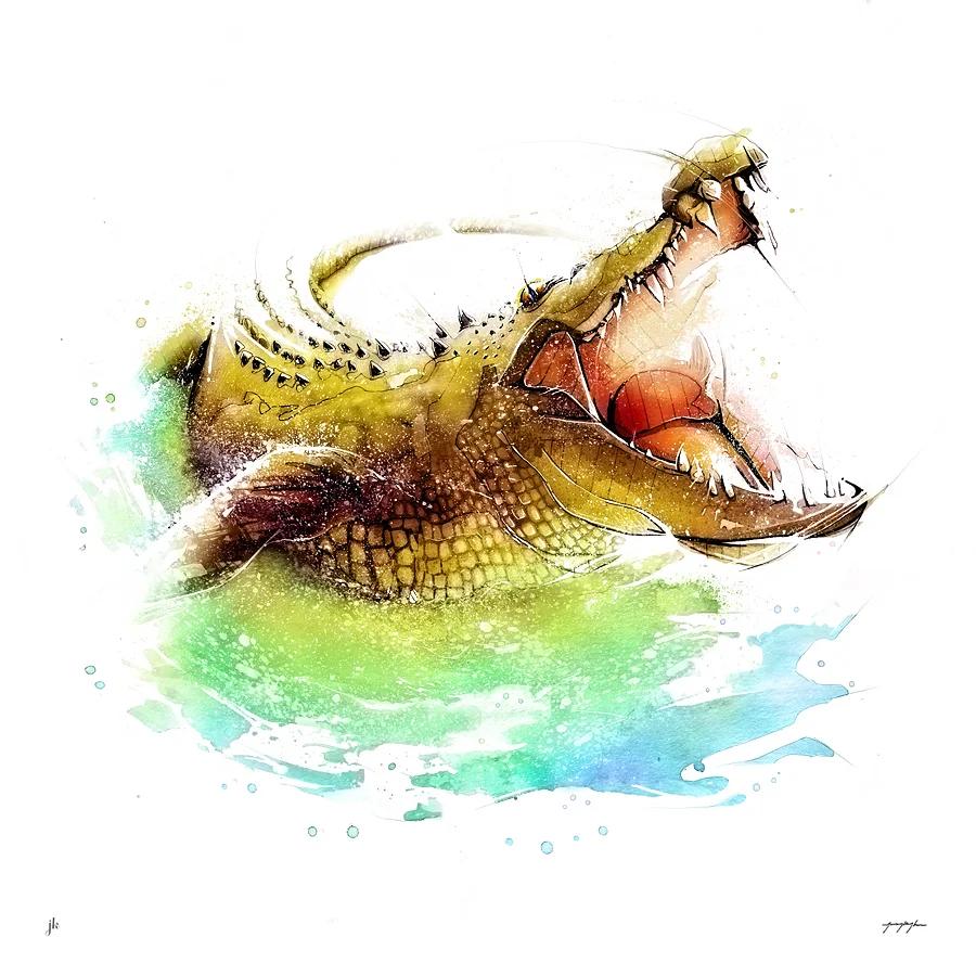 Crocodile. By Jeremy Kyle / Artist — Buy Limited Edition Print