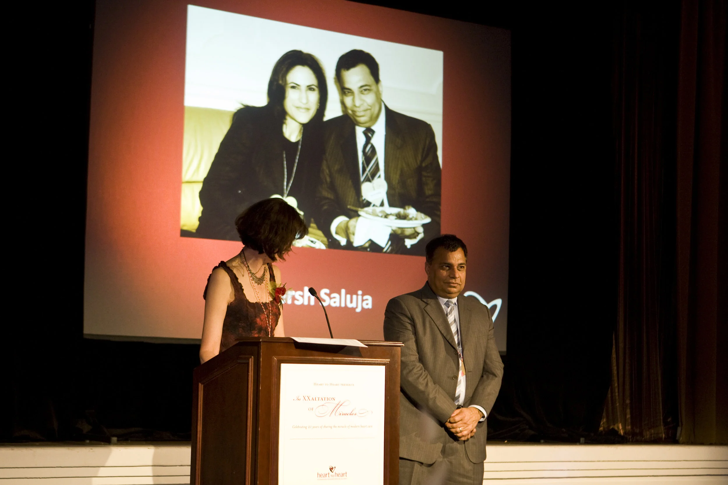 Heart to Heart Extraordinary Donor Award: Hersh Saluja has generously supported us for many years, opening his heart, his home, and his checkbook. A gracious entrepreneur, Hersh has funded three Heart to Heart internships and provided meeting space, a utility van, and modern computer equipment.