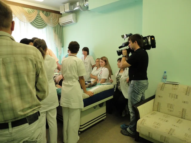 Filming for a National Television News Clip