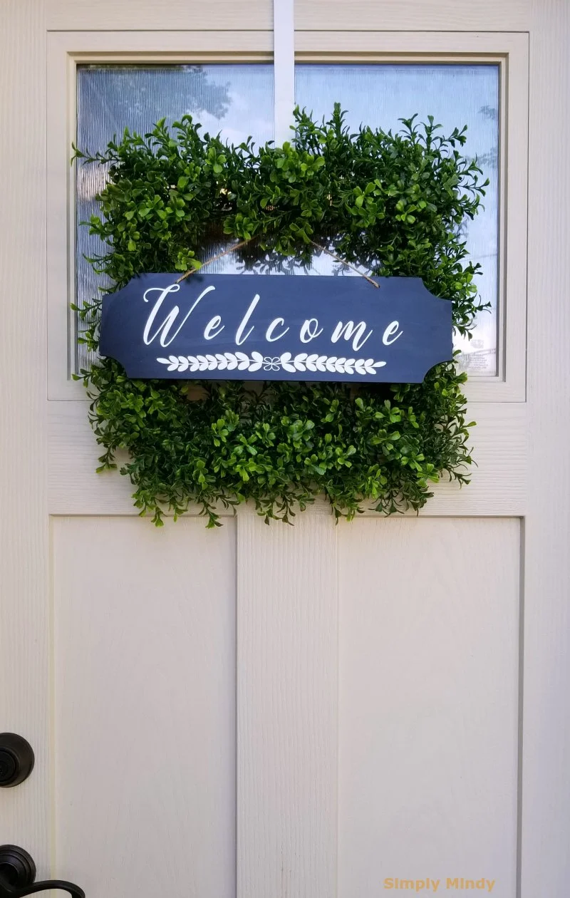 I created this welcome sign using my cricut of course!