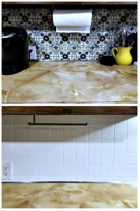 How to paint a tile backplash
