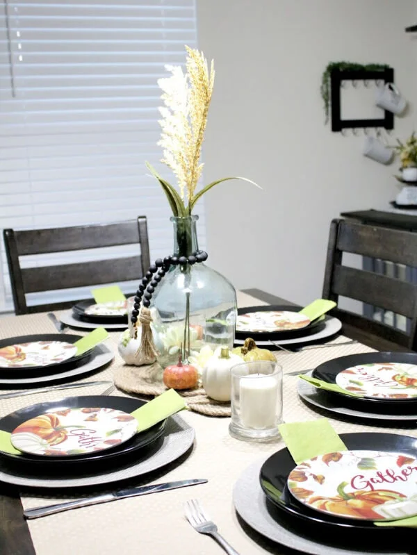 Casual Thanksgiving Tablescape From The Dollar Tree Simply Mindy
