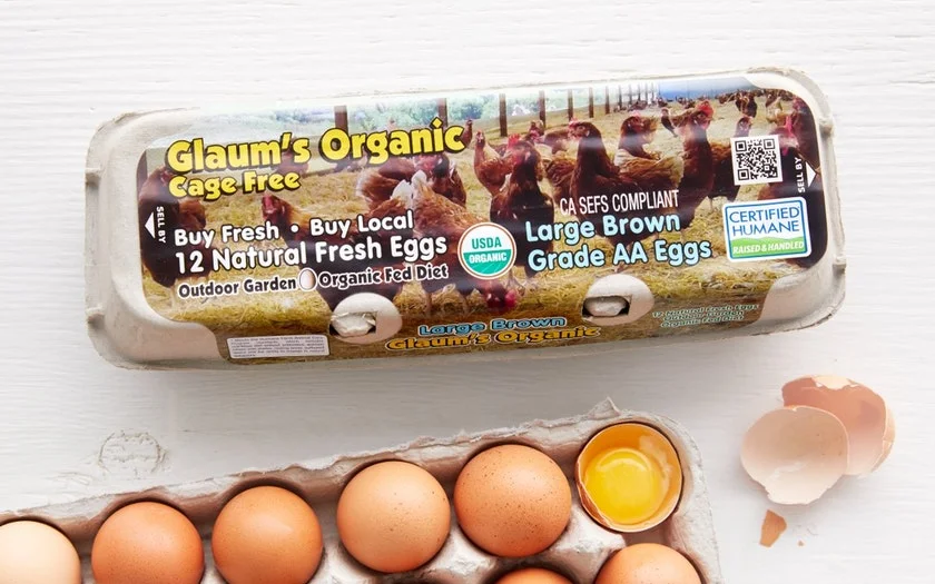 Glaum Egg Ranch Organic Cage Free Brown Eggs (Large) $5.49