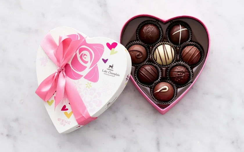 Lake Champlain Chocolates Traditional Heart Truffle Box $29.99