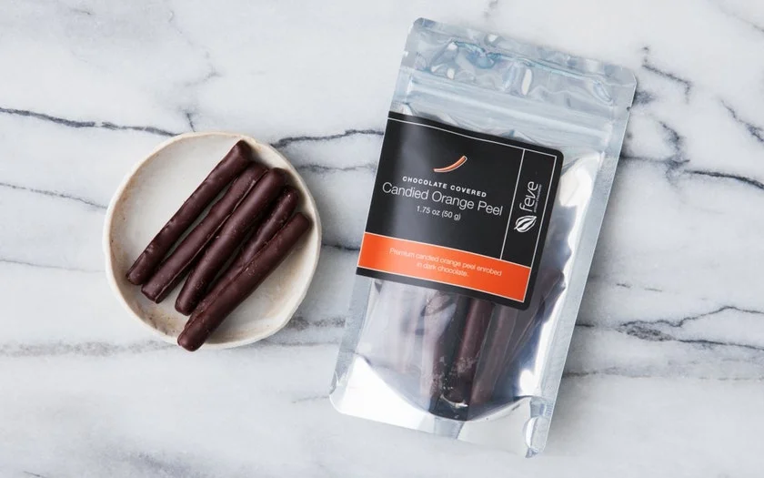 Feve Artisan Chocolatier Chocolate Covered Candied Orange Peel $7.99