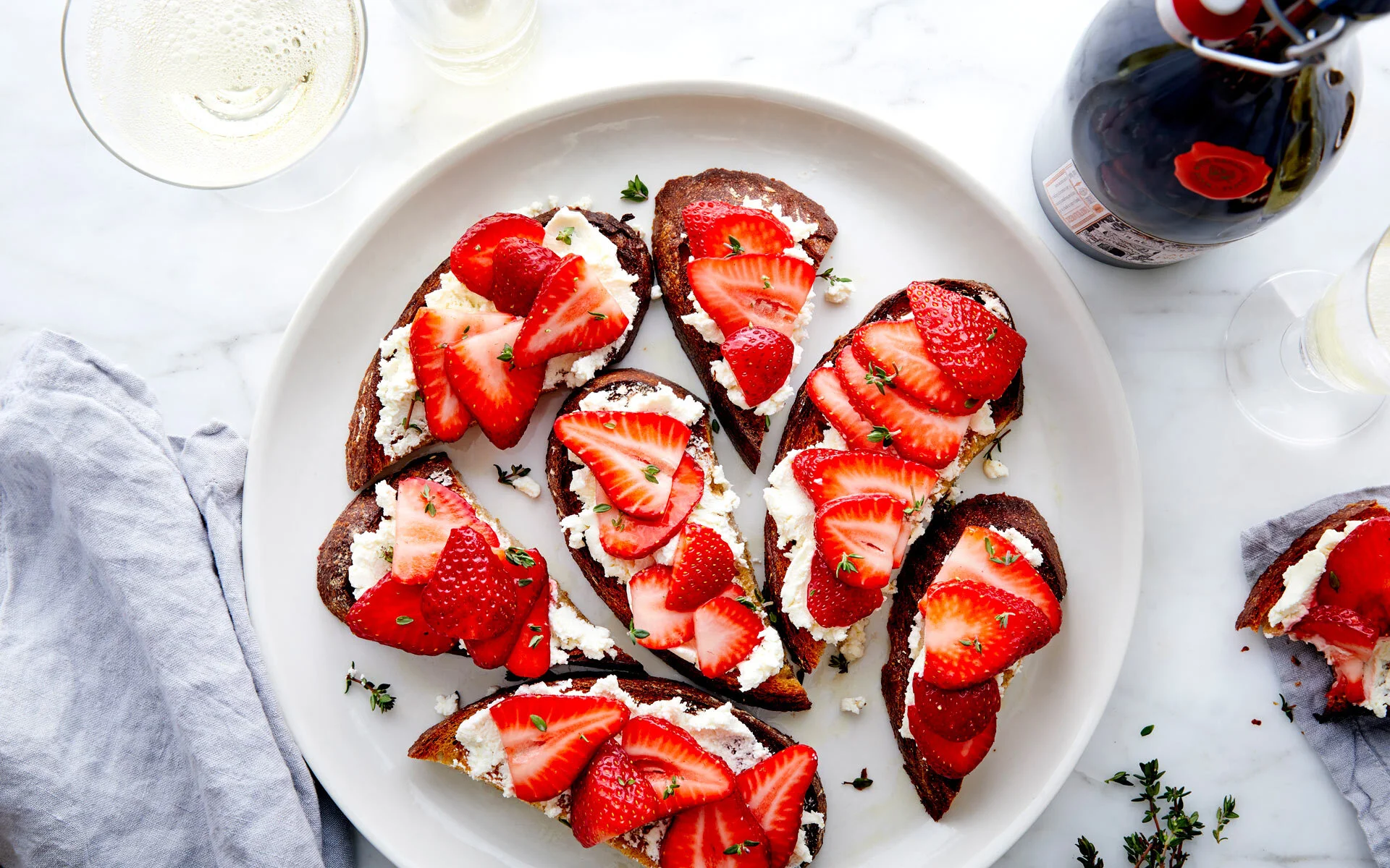 To Turn Strawberries into Dessert, Just Add Bread and Cheese