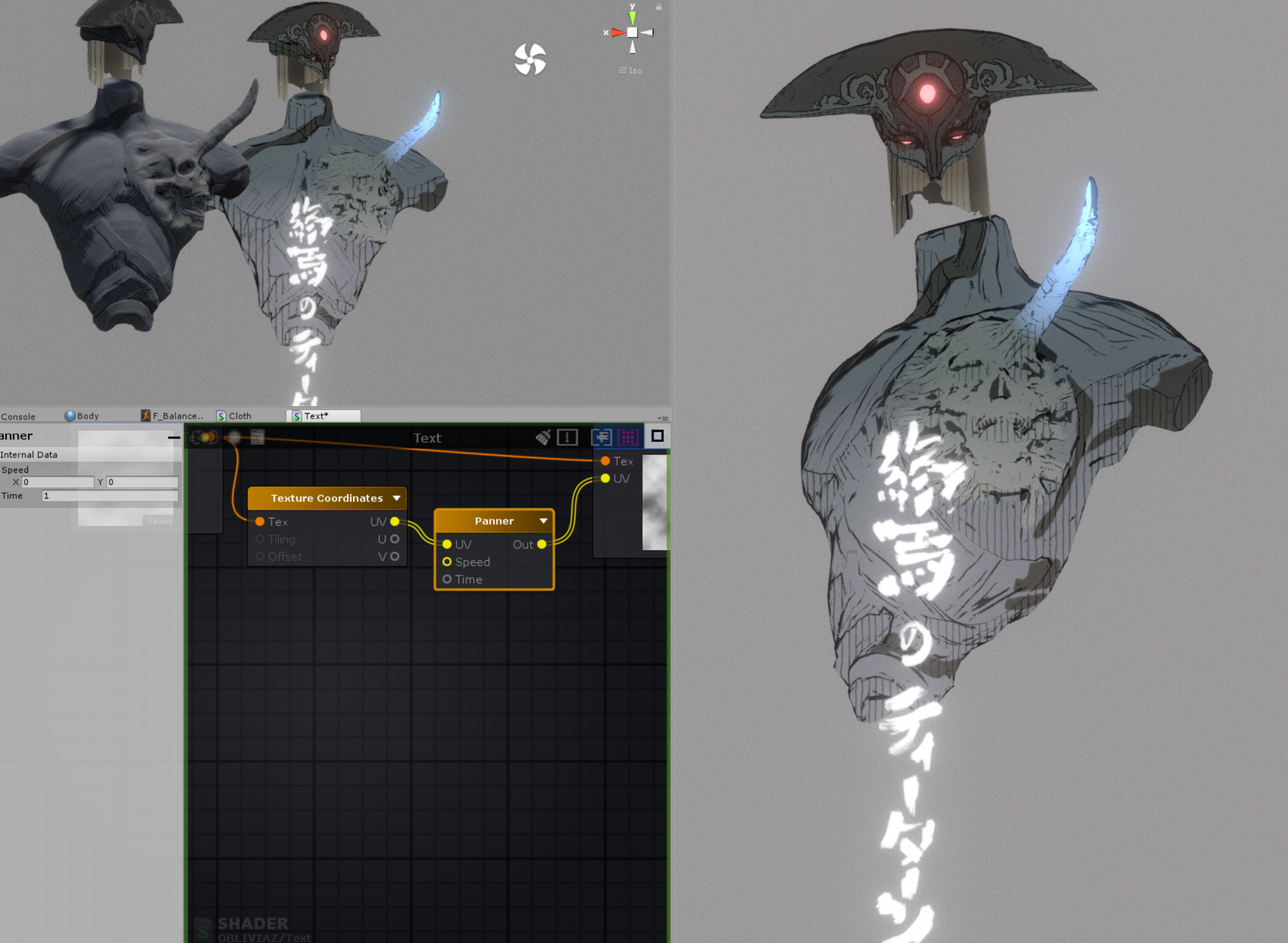Developing shading model with low-poly asset & baked maps