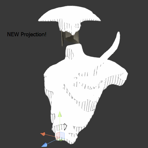 Projecting a screen-space texture with corrections for both object translation and scale + camera translation. This approach produces a more 'stable' projection by eliminating most of the 'texture swimming' common with traditional screen-space texture projection.