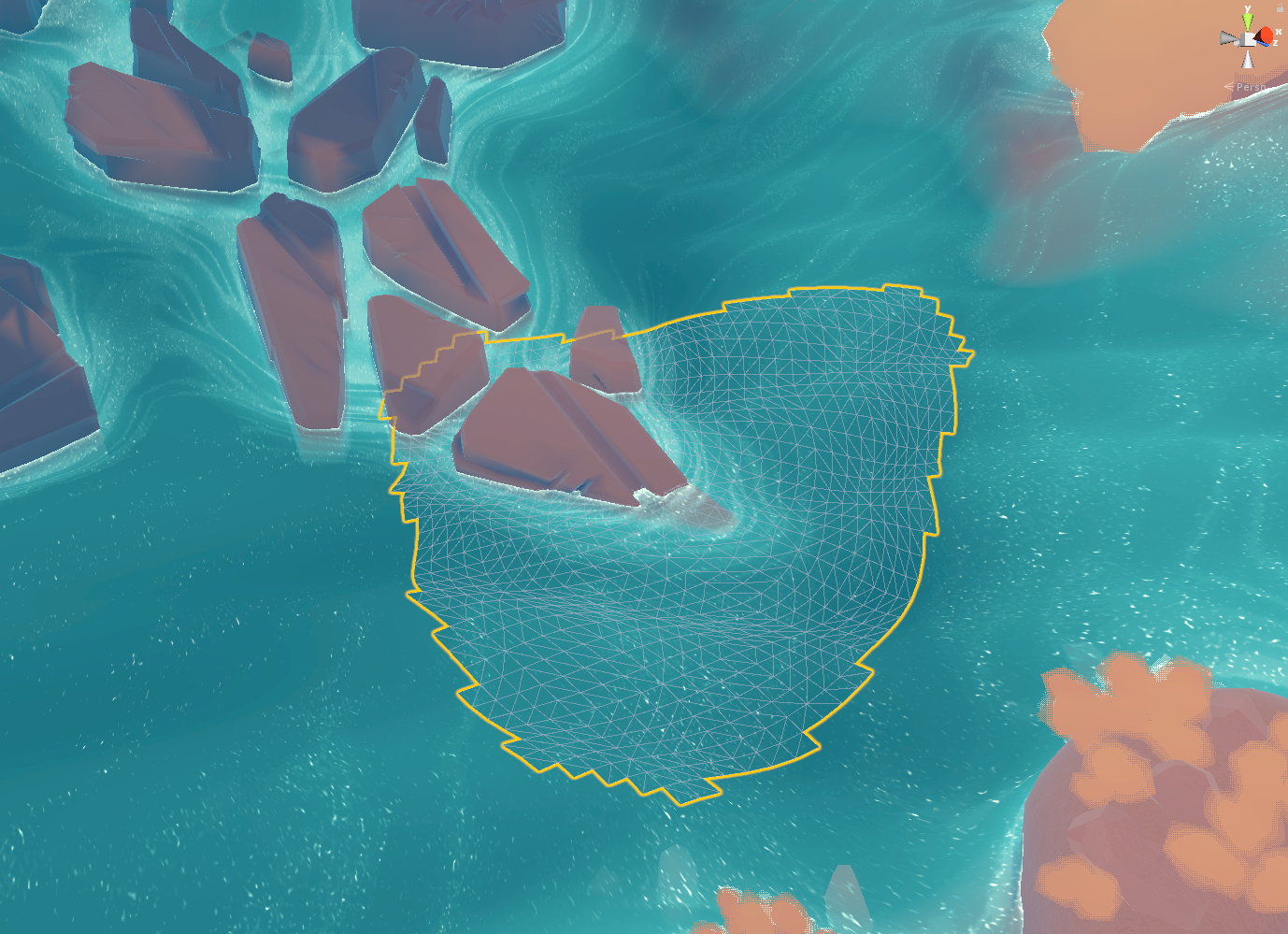 Vertex AO: Shoreline texture warping