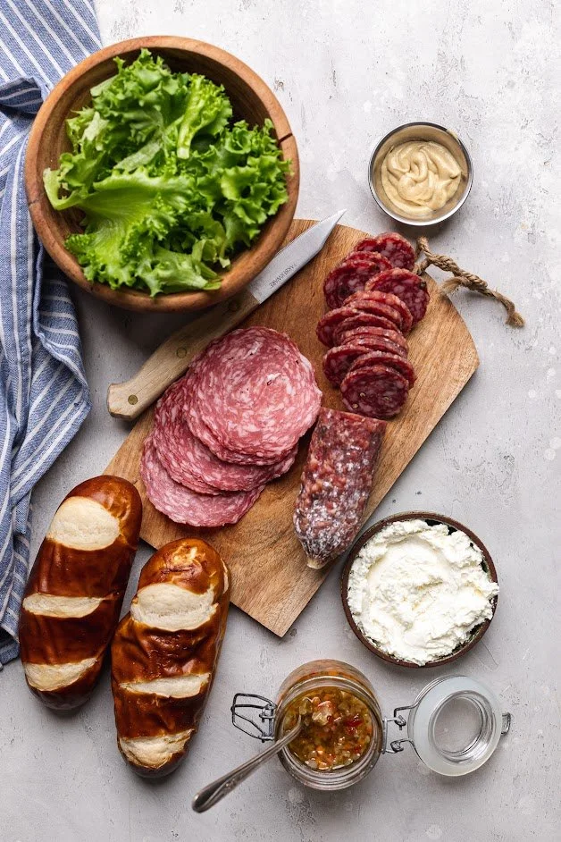 Salami and Cream Cheese Sandwich Recipe — Olli Salumeria