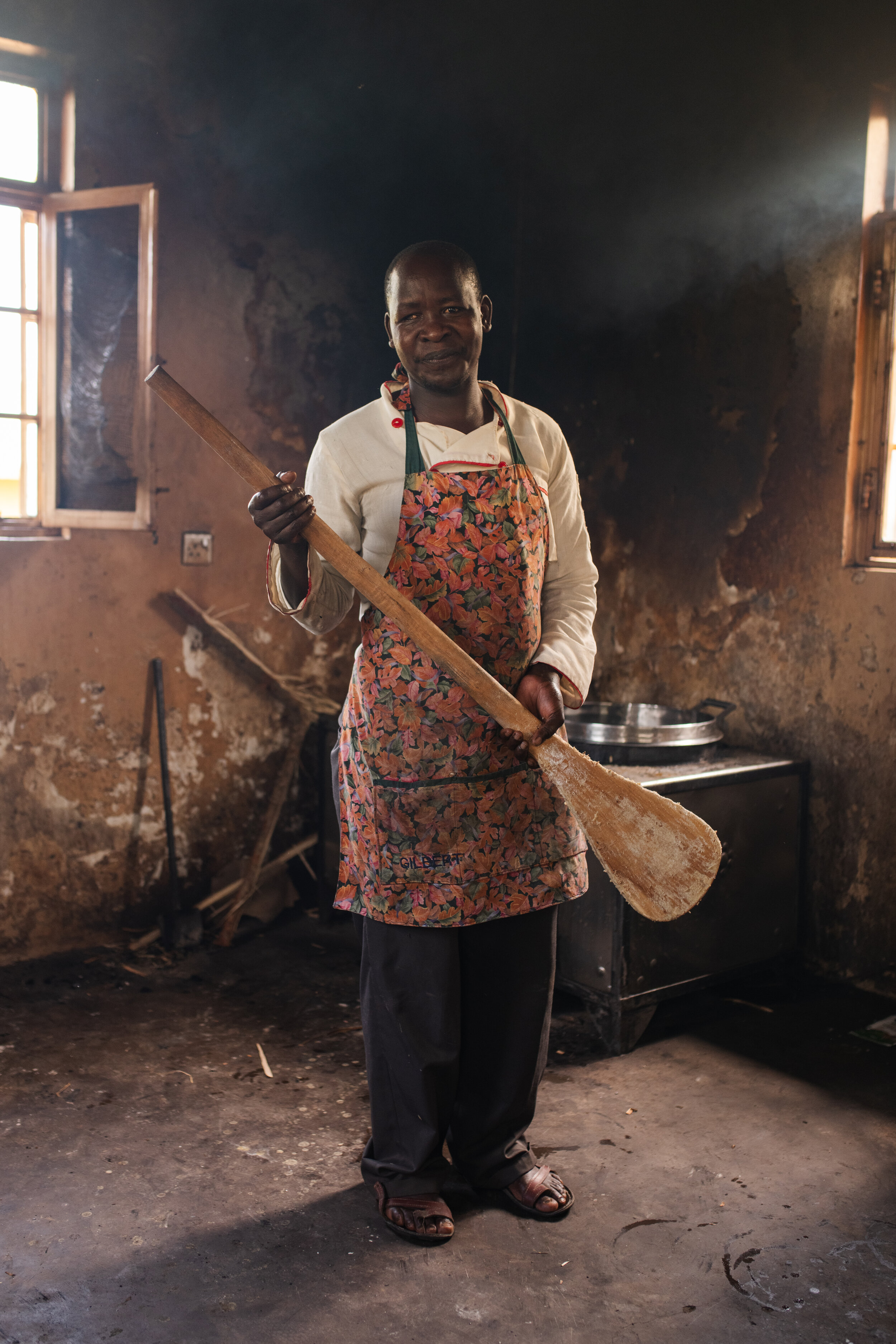 Chef Gilbert cooks lunch for the children and staff at Oasis for Orphans