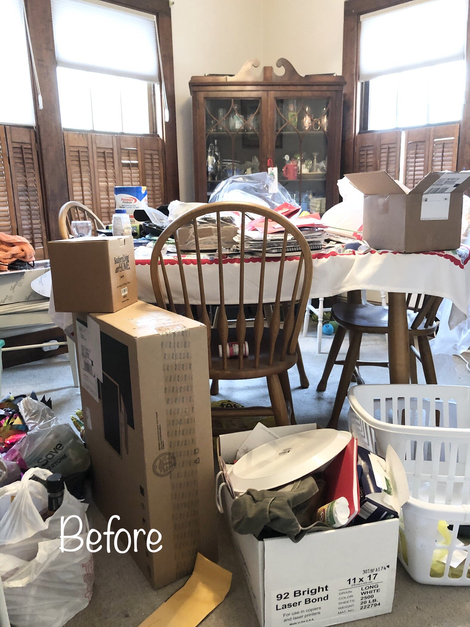 Cluttered Dining Room