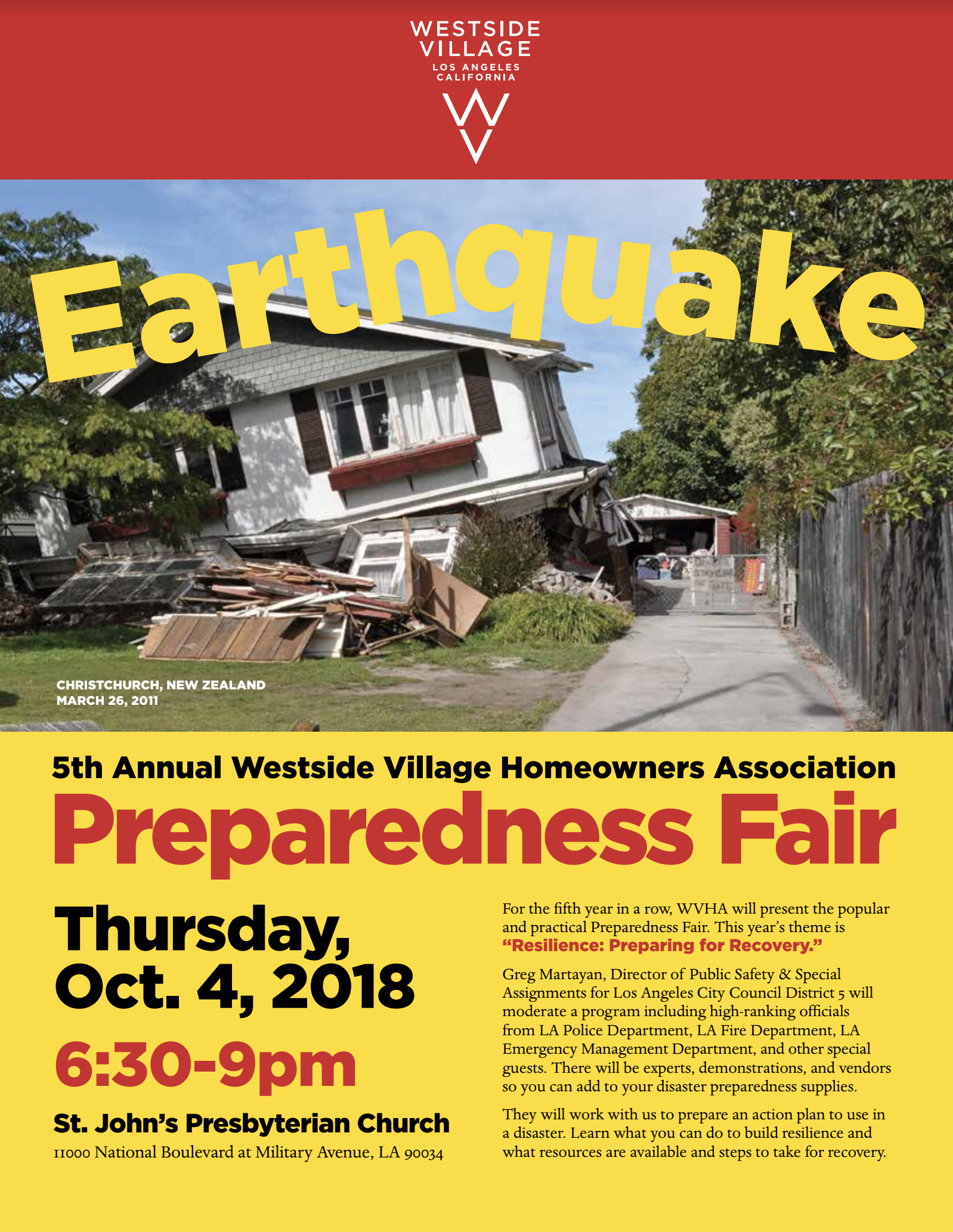 Earthquake Preparedness Fair
