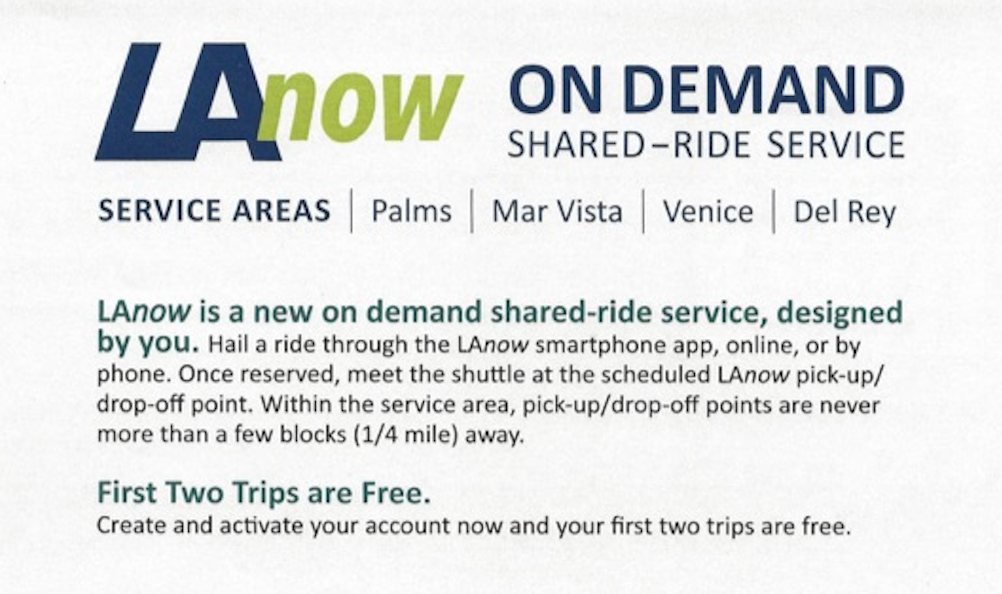 LAnow On Demand Shared-Ride Service