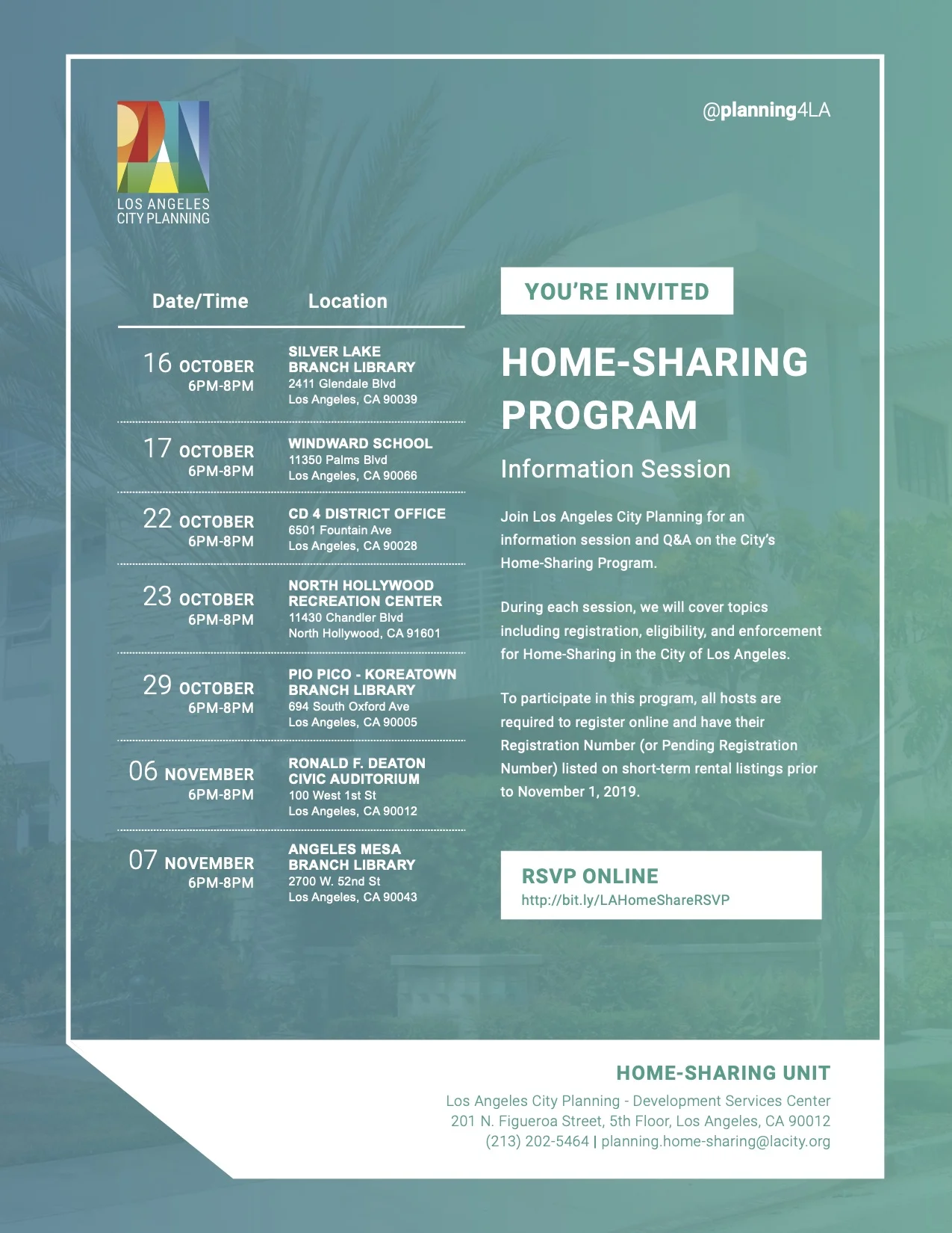 Home-Sharing Program Information Session