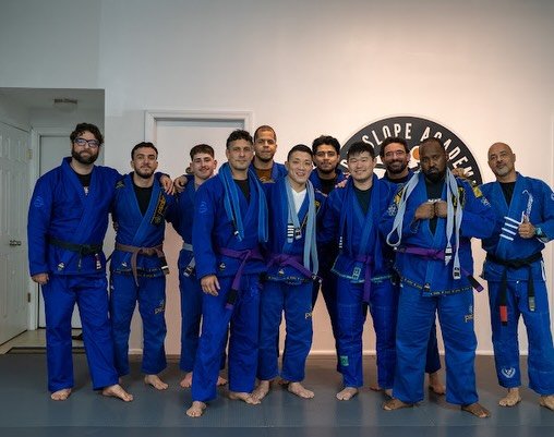 Congratulations to all the new purple belts and everyone stripes up at purple belt. One of the most difficult belts in jiu jitsu. If you can make it to purple belt you can make it to black belt! 

Park Slope Academy of Brazilian Jiu-Jitsu 
518 5th Av