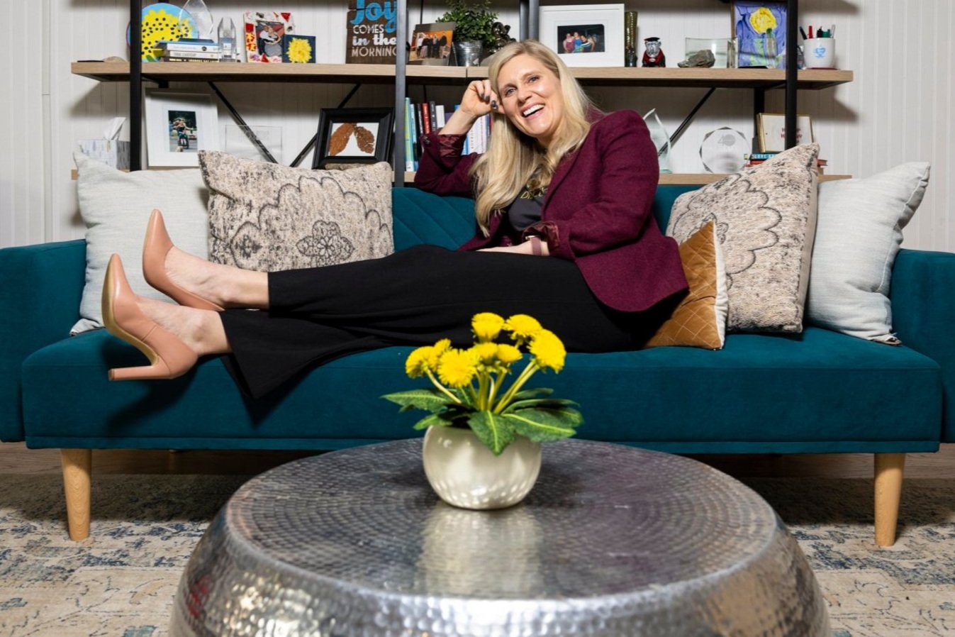 Laura Whitaker, Extra Special People CEO, poses for a portrait in her office at ESP in Watkinsville, Ga., on January 18, 2023.