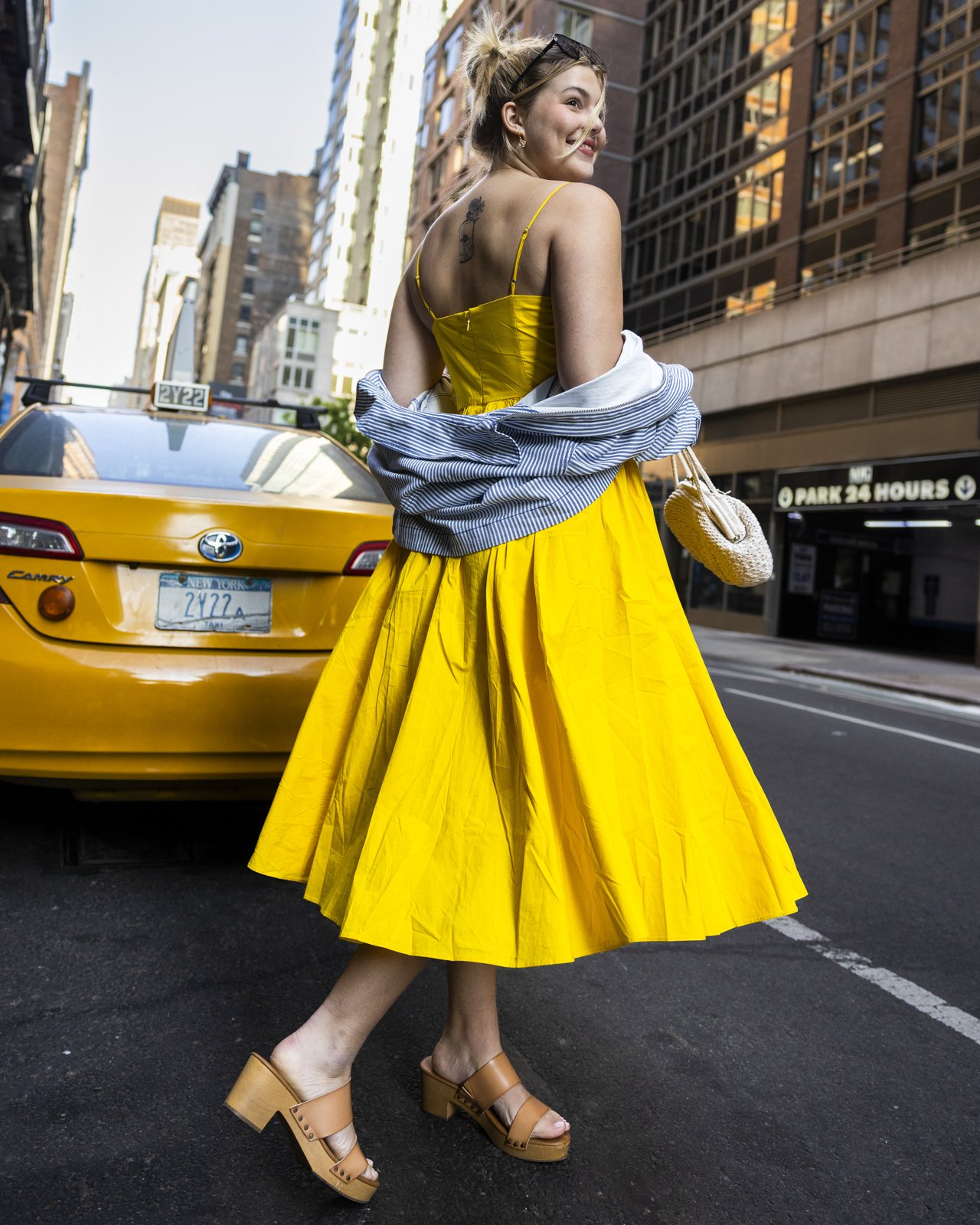 Lauren Roush poses for a portrait in New York City on May 17, 2023, while attending a University of Georgia fashion merchandising and interiors study away program.