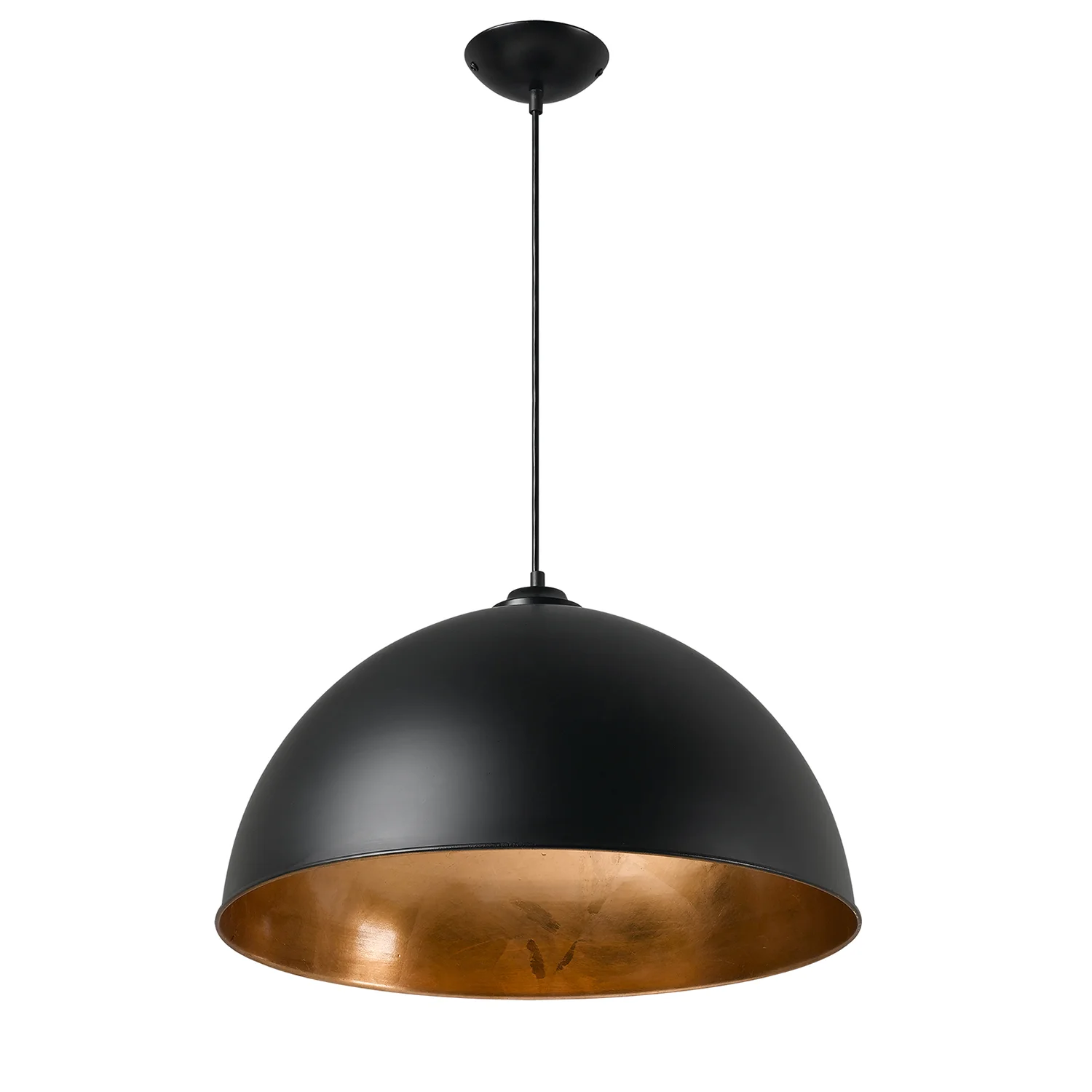 Black Copper Leaf Dome Medium light