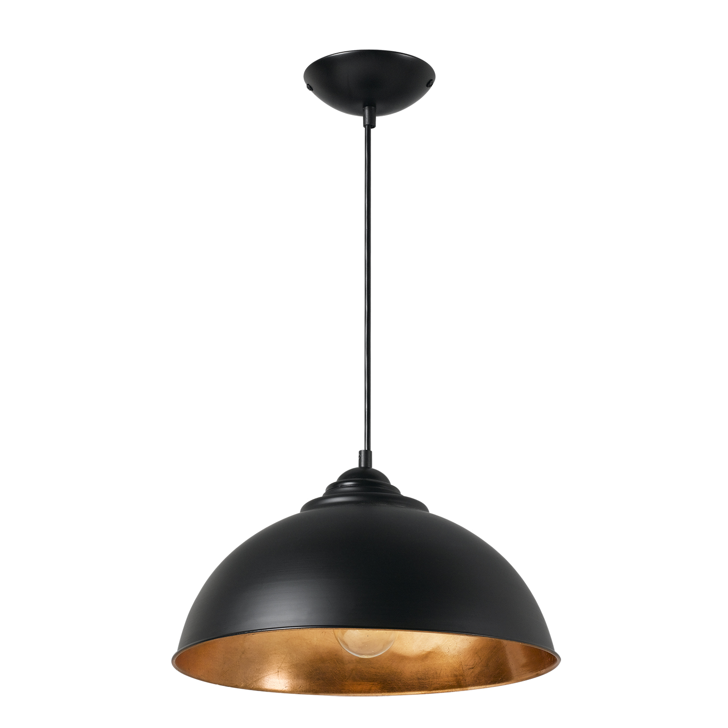 Black-Copper Leaf Dome Small light