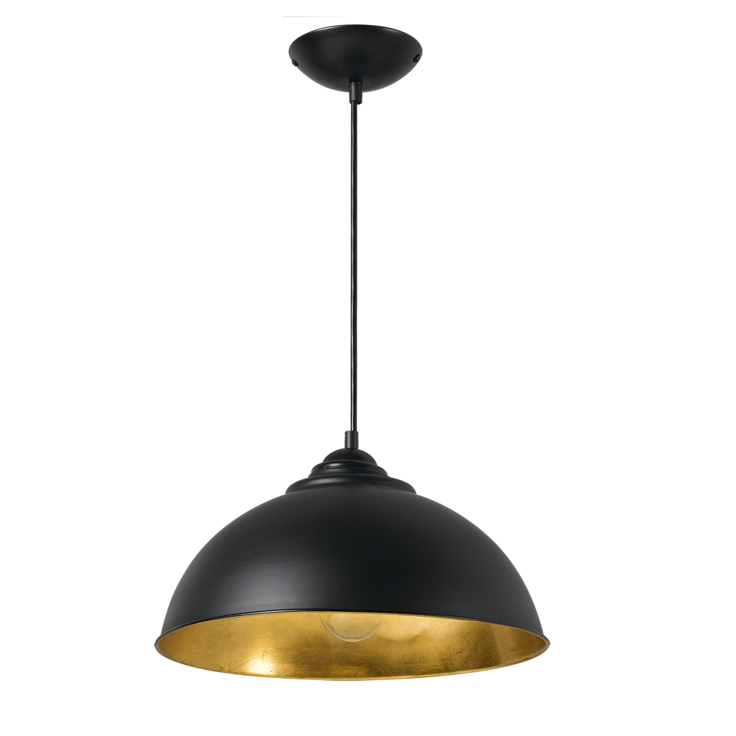 Black-Gold Leaf Dome 34cm — assortment designer interior lighting