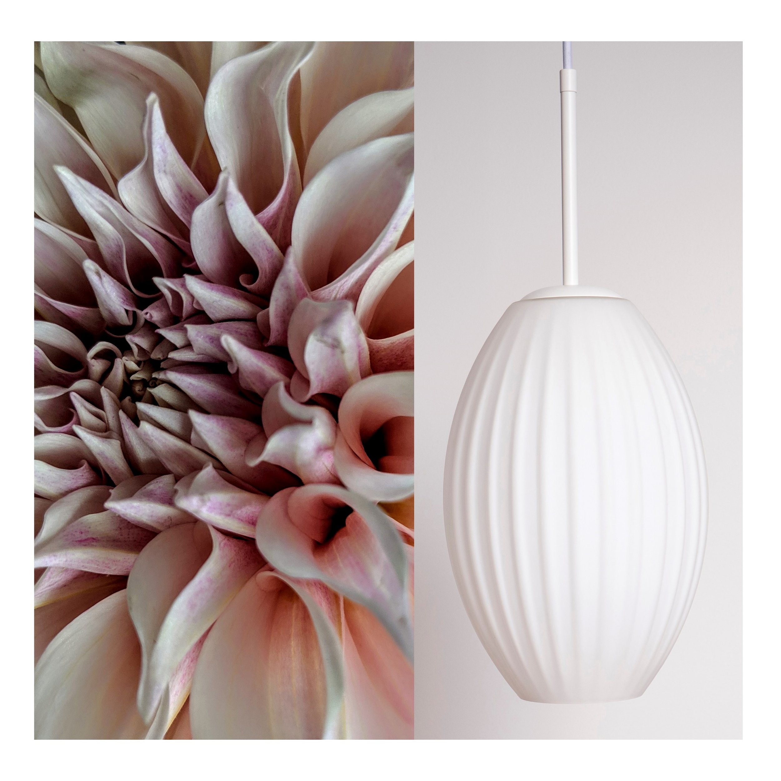 Matt White Glass Snow pendant