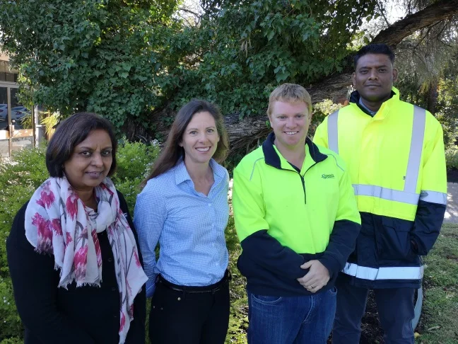 Left to right: Sue Nand, Jane McIntyre, Shane Taylor, Avinash Gurram