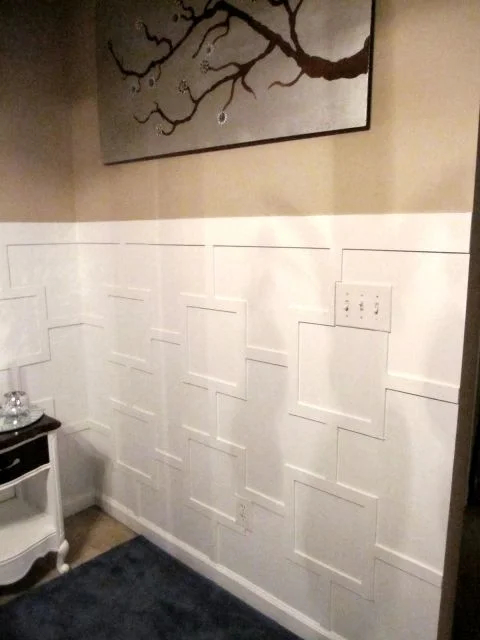 Notice the non-traditional structure of this wainscoting.