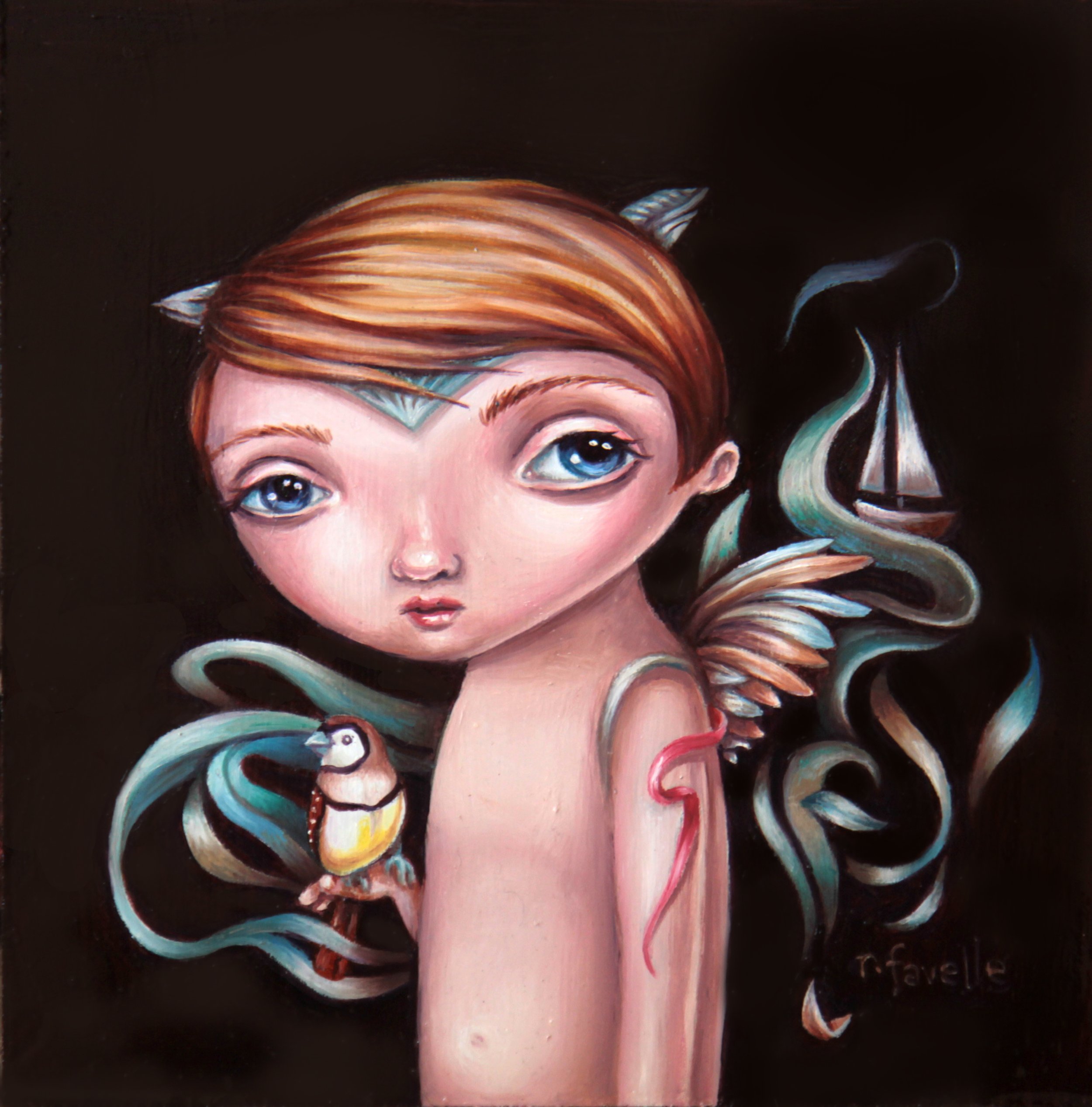 Rachel Favelle -Icarus - Blue Thumb - Oil Painting .jpg