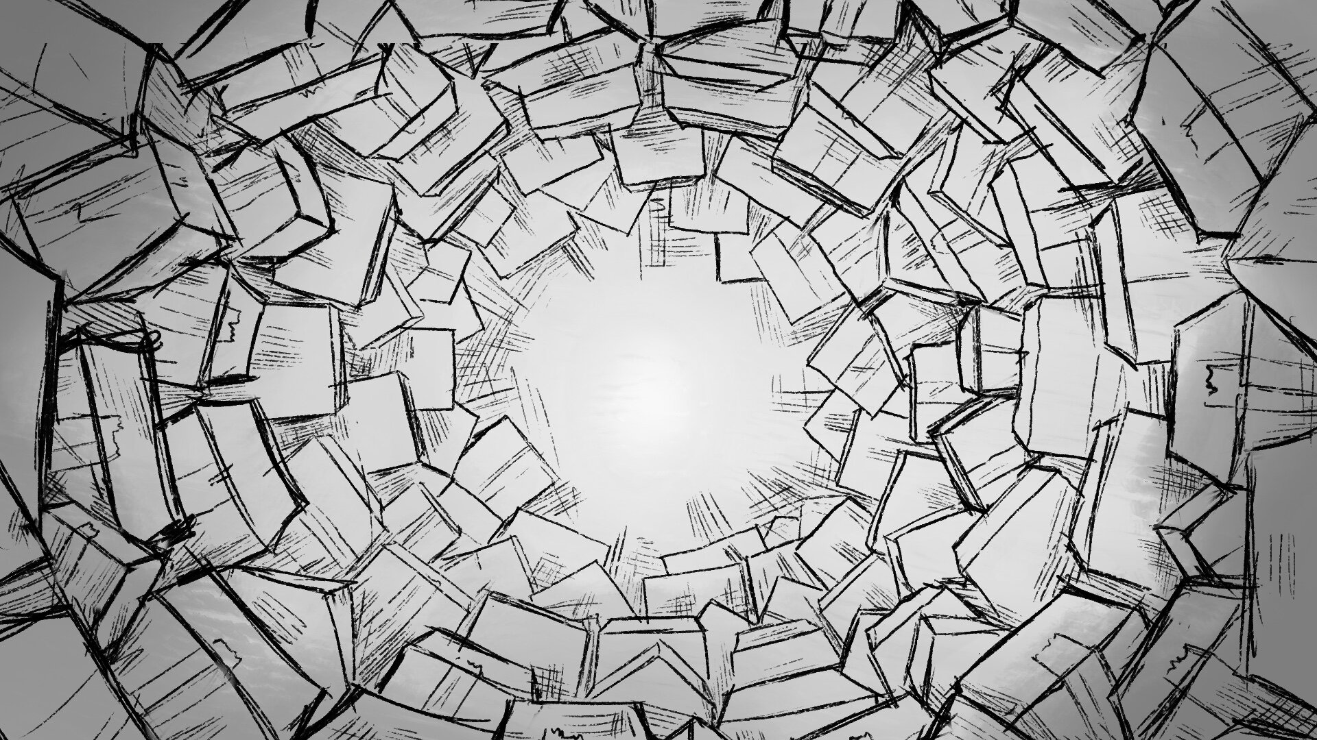 Tunnel of Boxes Background