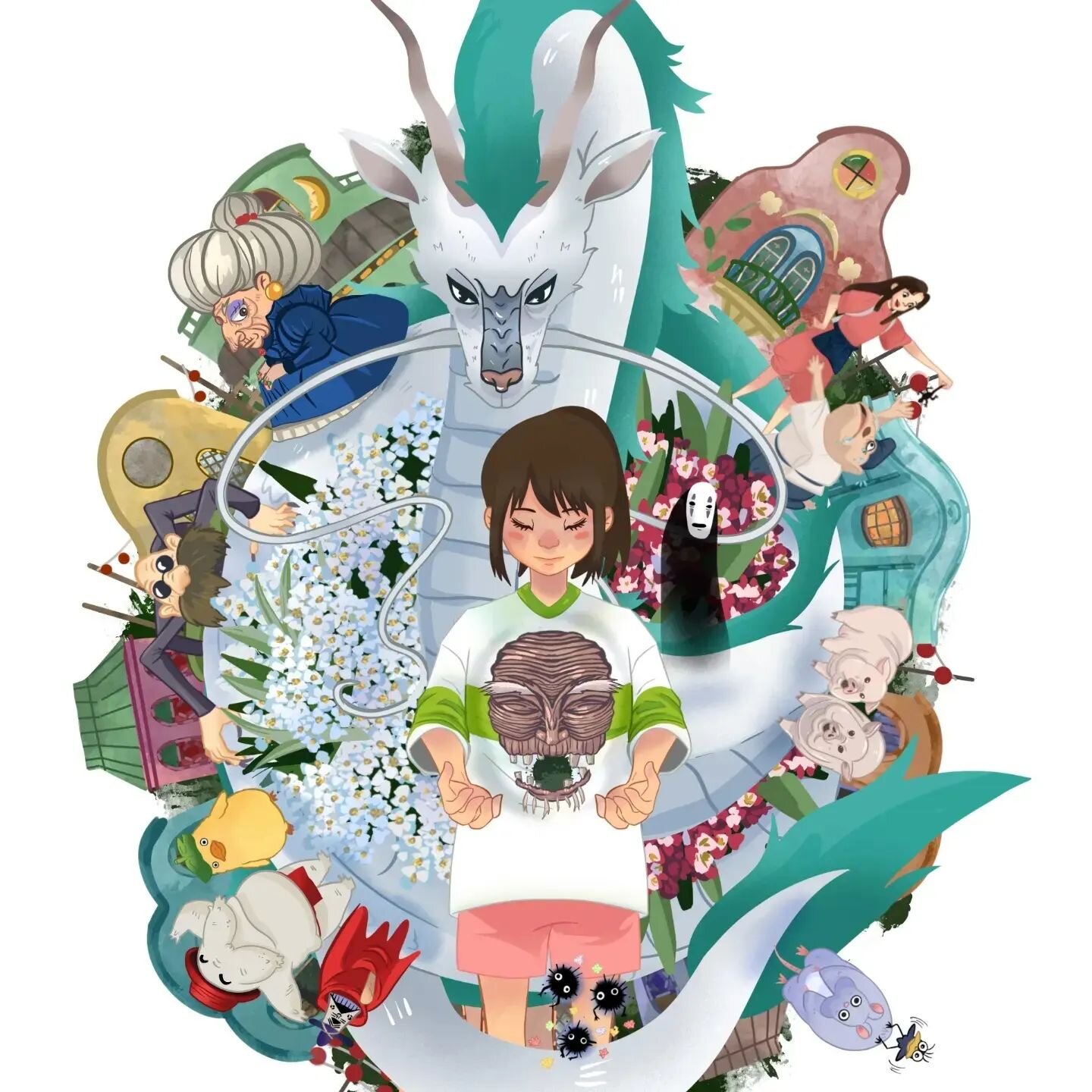 Spirited Away is one of my biggest inspirations, so I am excited to share this print with everyone soon. I have been working hard building my shop, please 🙏 be patient with me and I will update you all as often as I can!
.
.
.
.
#spiritedaway #insta