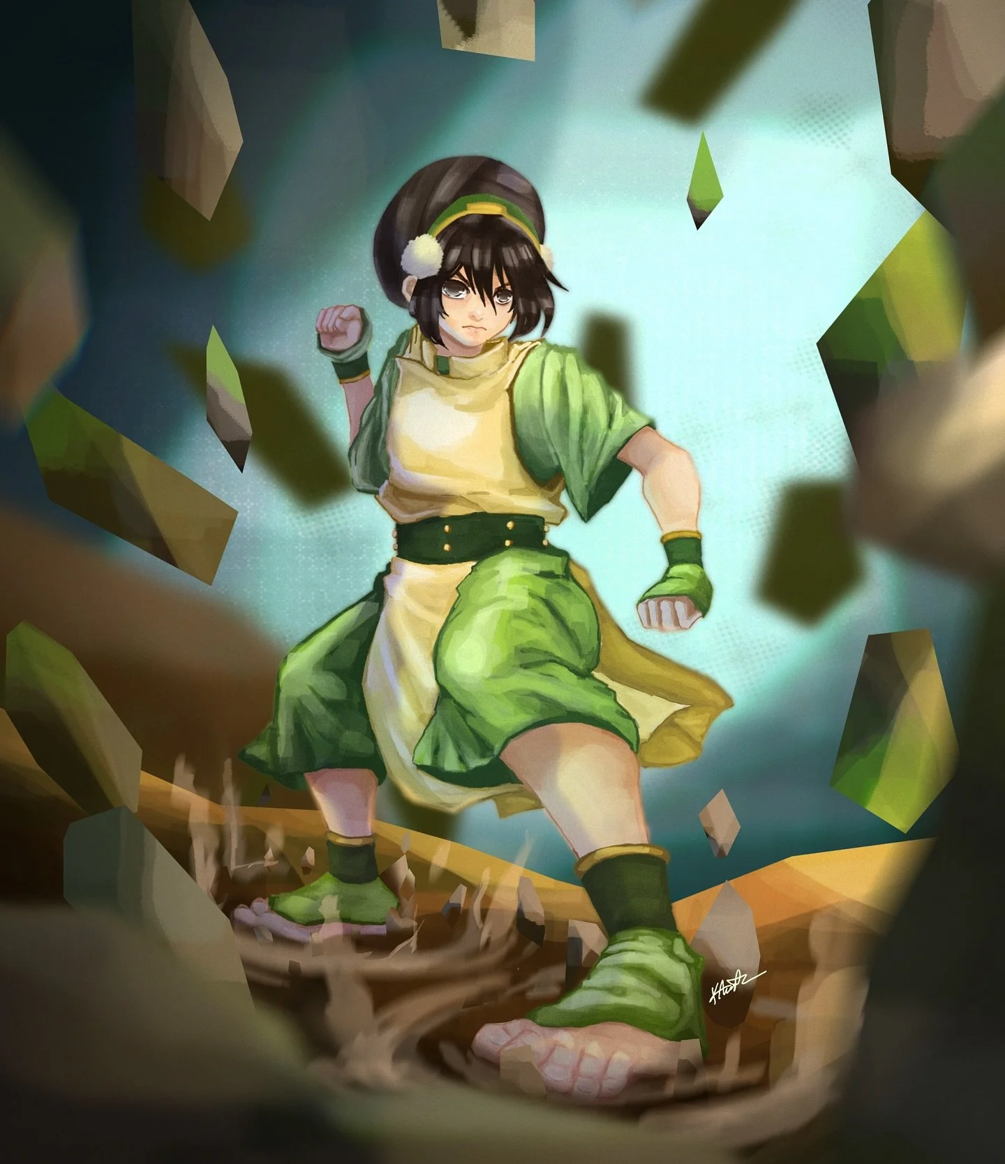 Toph Beifong. I want to digitally paint more often, so it was a good exercise 💪.
.
.
.
.
.
.
#avatarthelastairbender #toph #procreate #drawing #avatar #tophbeifong #earth #illustration #painting
