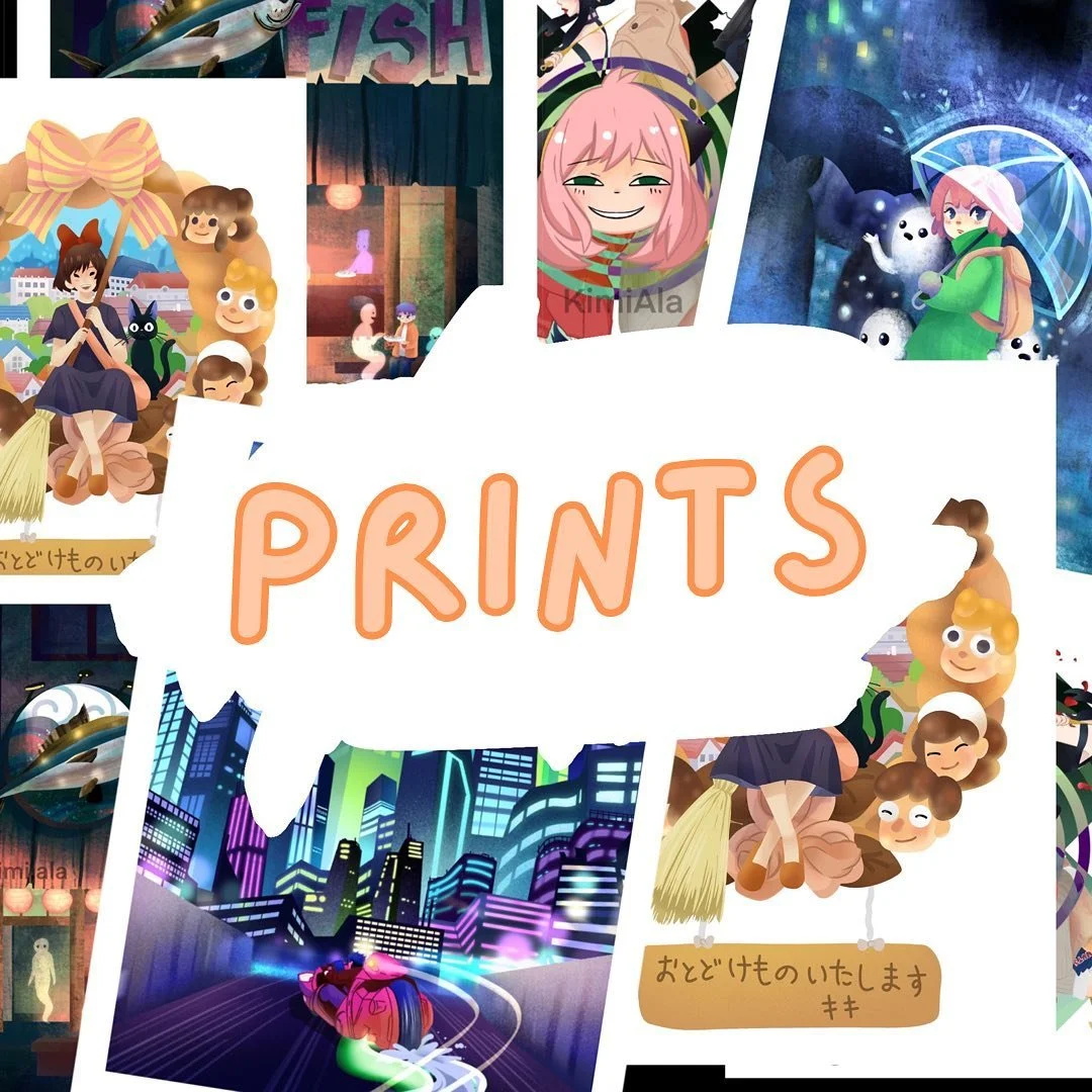These are the prints available in my shop for October. The shop will be open until October 21st.
.
.
.
#procreate #illustration #artistsoninstagram #smallbusiness #artbusiness #painting #drawing #digitalart #anime #ghibli #akira #spyxfamily #anya #ki