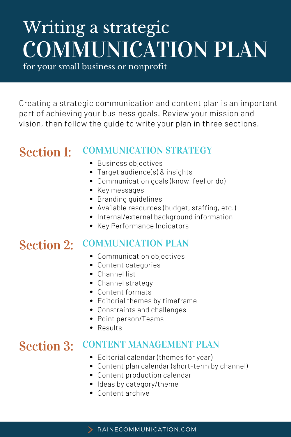 how to write a strategic communications plan