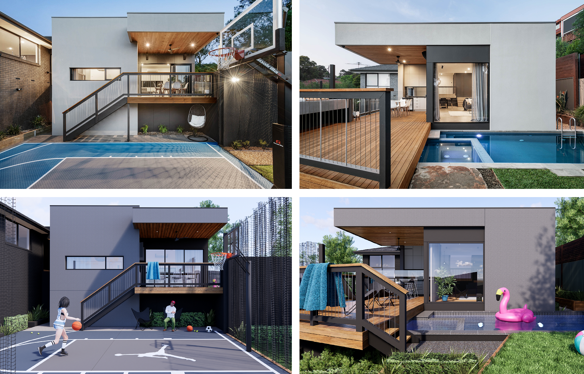Almost Identical Design 3D Images & Build Completion Images of our St Helena Additions & Alterations Residence. Design + Build by CNC.